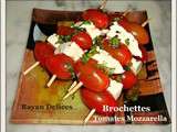 Brochettes de Tomate Mozzarella