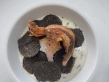 Œuf parfait, crème de pecorino, guanciale et truffe noire