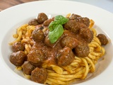 Spaghetti alla chitarra aux boulettes de viande
