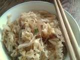 Choucroute chinoise mijotée avec les vermicelles de patate douce 酸菜炖粉条 suāncài dùn fěntiáo