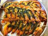 15 minutes pour un plat : Brochettes de crevettes, riz nature