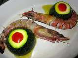Courgette ronde et Gambas