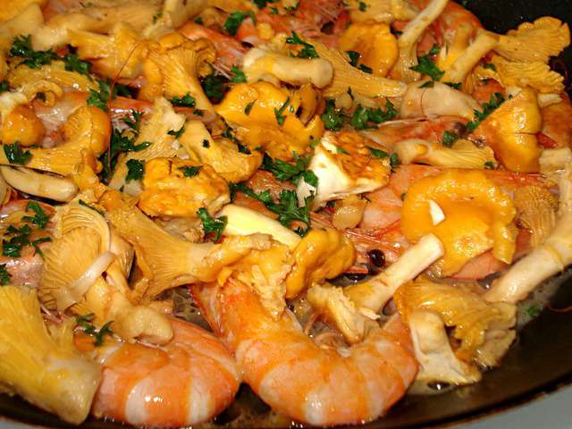 Les Meilleures Recettes de Gambas et Champignons