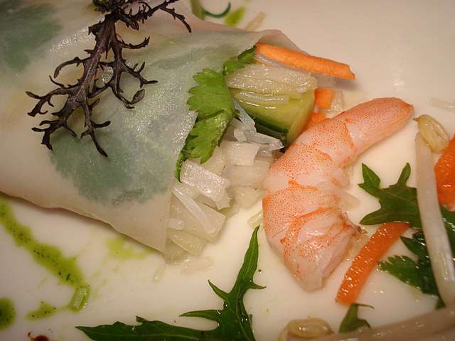 Recettes de Rouleau de Printemps de Recettes de Crevettes