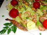 Salade de Laitue aux Crevettes grises et au Miel