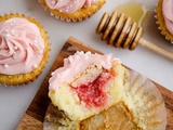 Cupcake miel et rhubarbe