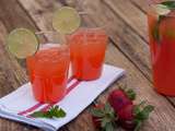 Limonade alcoolisé aux fraises et à la Tequila
