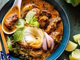 🥣 Réchauffez-vous avec cette délicieuse soupe crémeuse au poulet, nouilles et curcuma