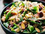 Salade santé au quinoa, pommes et amandes