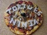 Pizza des Tortues Ninja à la viande hachée par Sandrine