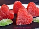 Pâte de fruit à la fraise et basilic cristallisé