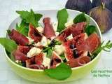 Salade de figues au jambon cru et cambozola