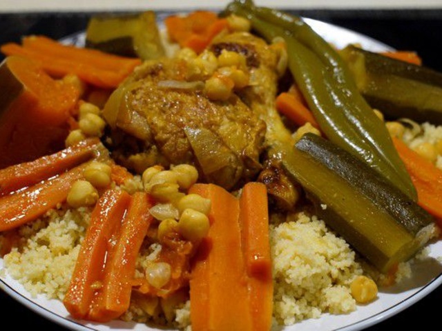 Le Couscous à la Marocaine légumes cuisinés