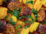 Rougail saucisse aux pommes de terre