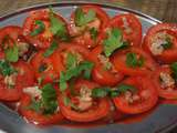 Salade de tomates avec vinaigrette au gingembre frais