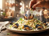 Spaghettis aux moules à la crème