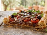 Tarte provençale aux tomates & anchois sur pate feuilletée