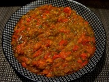 Zaâlouk d'aubergines marocain aux tomates et poivron