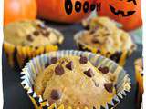 Muffins d’Halloween aux pépites de chocolat