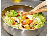 Salade de champignons, poivrons et pois chiche