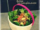 Salade de lentilles vertes et quinoa au pamplemousse et pleins de bonnes choses dedans :-)