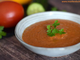Soupe froide : Gaspacho tomate concombre