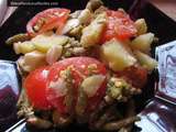 Salade de haricots verts, pommes de terre et tomates