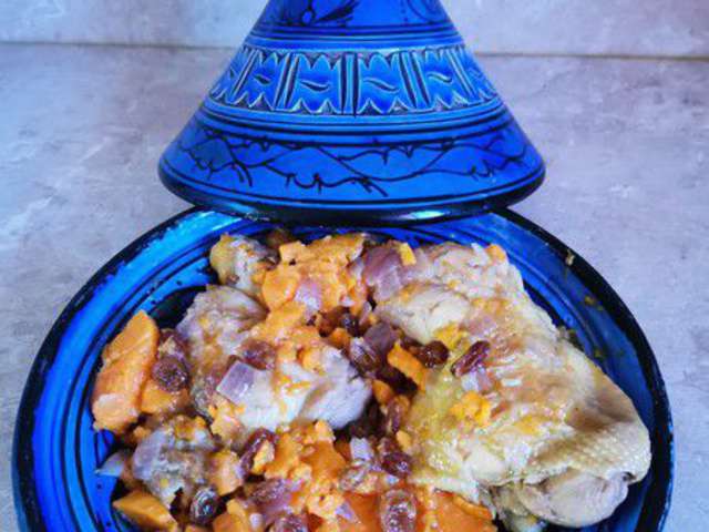 Tajine au four poulet, abricot et amande - Recette - Tangerine Zest