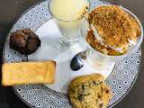 Dessert gourmand - Oranges danoises - Financiers - Moelleux chocolat - Panna cotta poire - Cookie