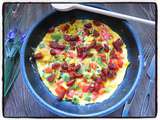Omelette aux poivrons et au chorizo