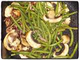 Poêlée d'haricots verts aux champignons (cookéo)