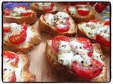 Toasts tomate mozzarella