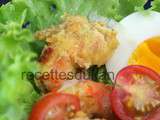 Crevettes panées et salade – pl, Conso, Mardi Escalier Nutritionel