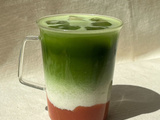 Matcha latte fraise