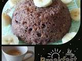 Bowl cake banane chocolat noix de coco