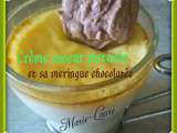 Crème saveur pistache et sa meringue chocolatée