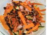 Salade Estivale : Salade de rubans multicolores vinaigrette façon thaïe