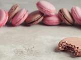 Macarons chocolat / framboise recette cuisine - Recettes Piemontaises