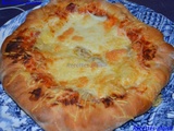 Pizza moelleuse croûte de fromage