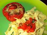 Tomates  Albenga  farcies et Tagliatelles