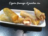 Cigare fromage et jambon cru