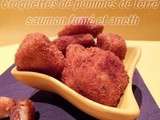 Croquettes de pommes de terre saumon fume aneth