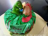 Gâteau dinosaure a la pistache