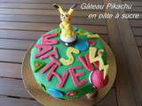 Gâteau pikachu en pâte a sucre