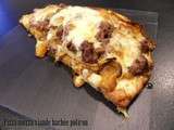 Pizza mozza viande hachée potiron
