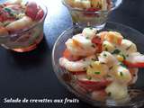 Salade de crevettes aux fruits