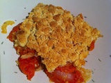 Crumble de tomates, oignons, parmesan