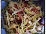 Salade de chou blanc au comté et lardons