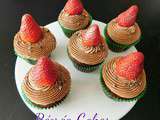 Cupcakes Red Velvet ( velours rouge ) à la crème meringuée chocolat