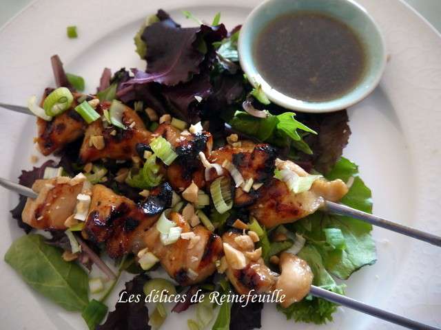 Recettes De Brochettes De Poulet De Reinefeuille